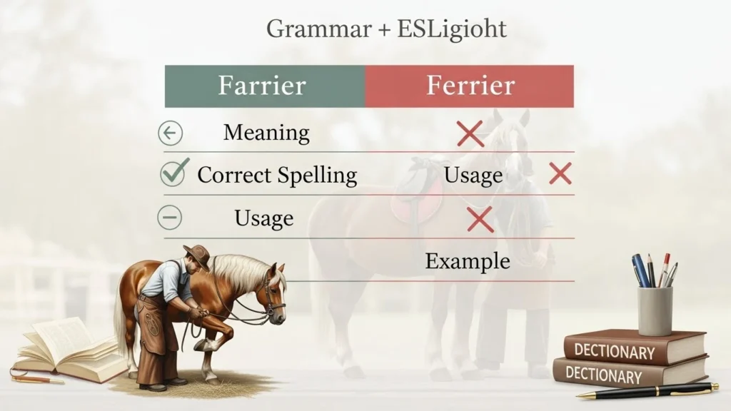 Comparison Table: Farrier vs Ferrier