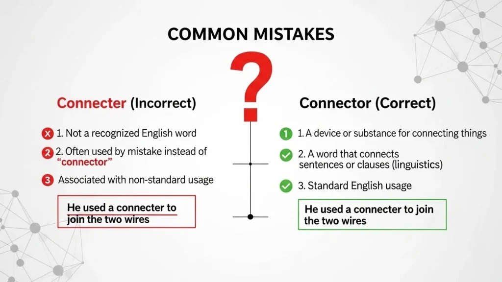Common Mistakes with Connecter or Connector