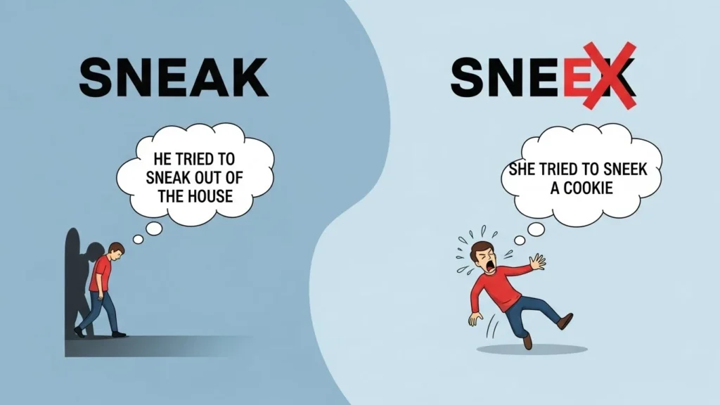 Common Mistakes with Sneak or Sneek