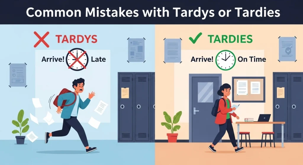 Common Mistakes with Tardys or Tardies