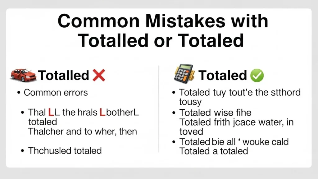 Common Mistakes with Totalled or Totaled