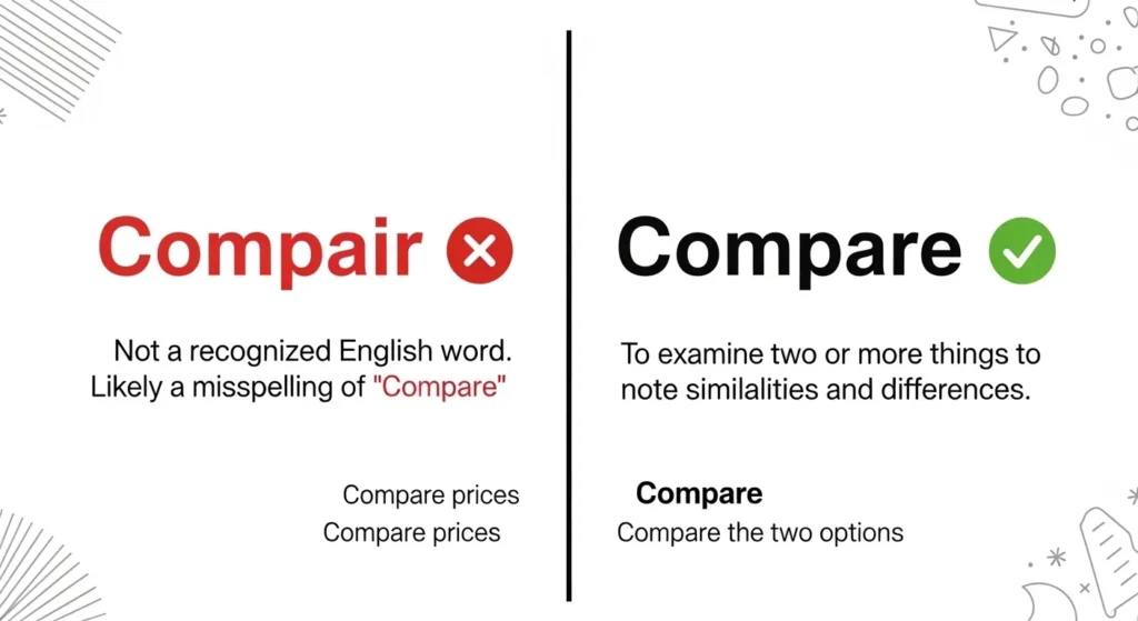 Compair or Compare – Quick Answer
