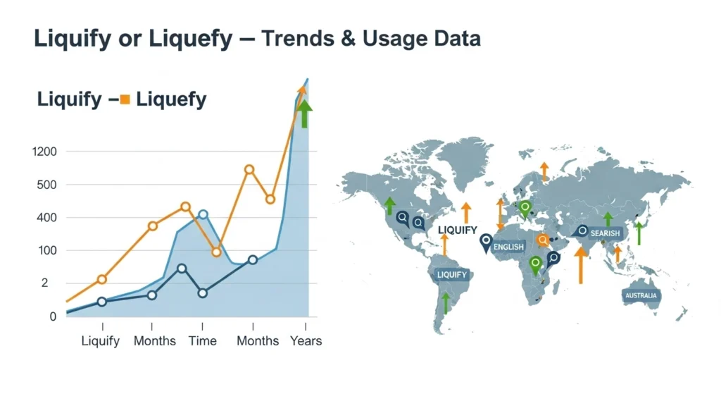 Liquify or Liquefy – Google Trends & Usage Data
