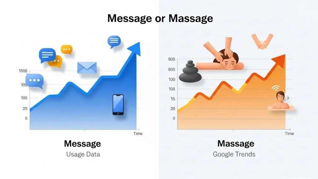 Message or Massage – Google Trends & Usage Data
