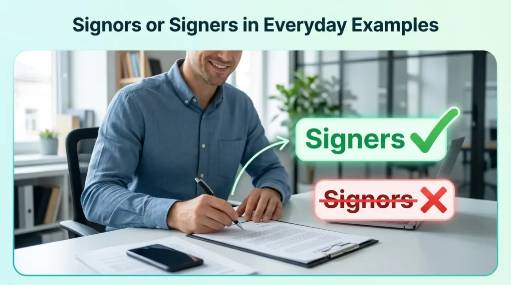 Signors or Signers in Everyday Examples