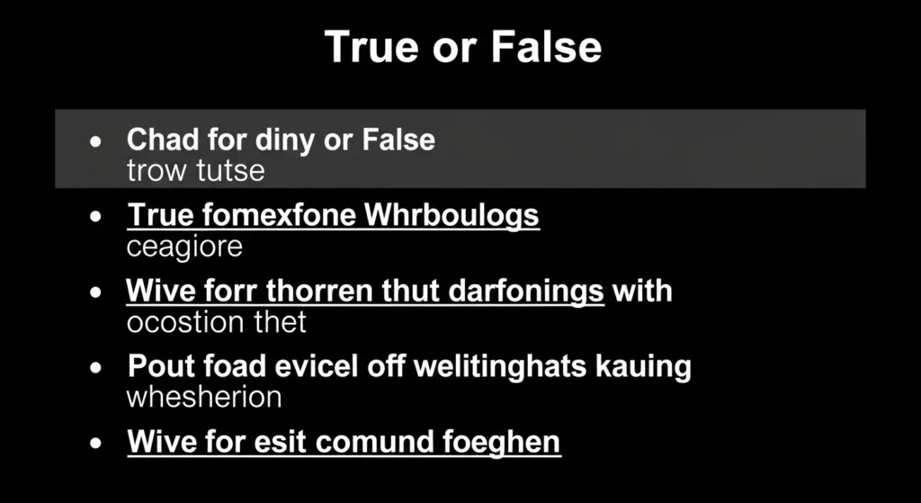 Common Mistakes with True or Fals