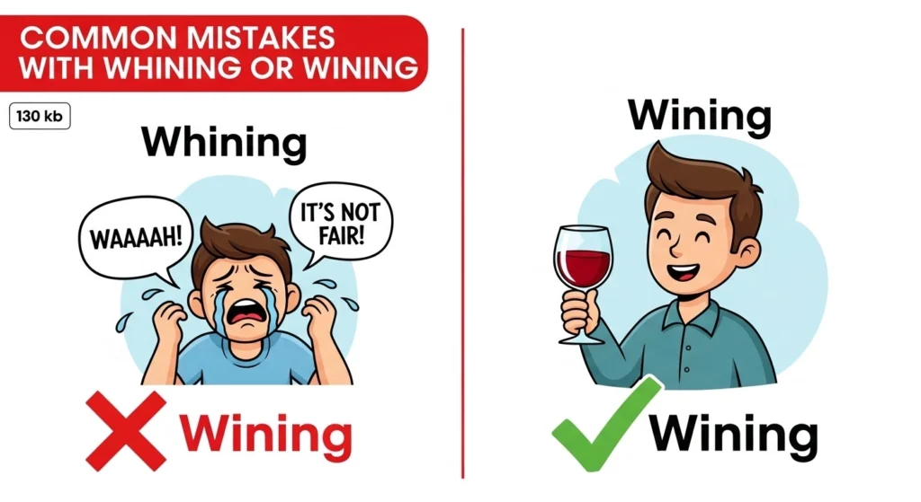 Common Mistakes with Whining or Wining
