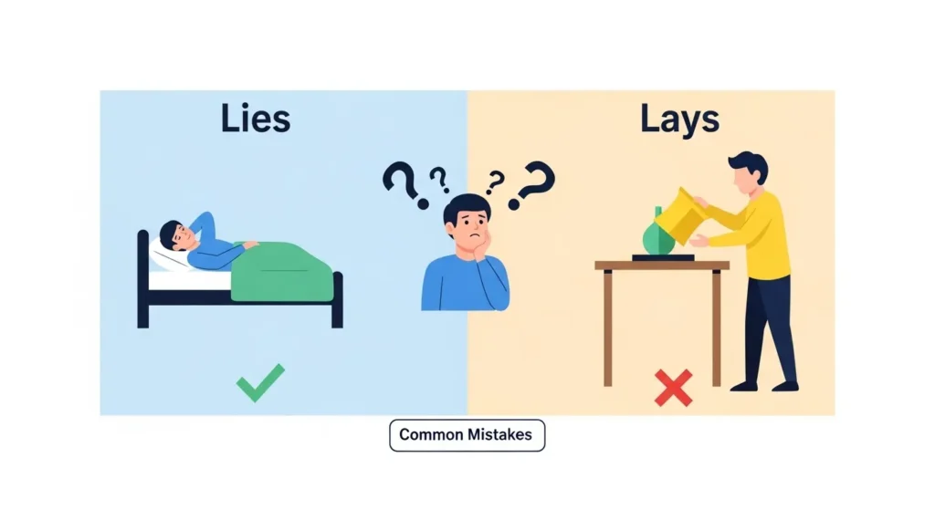 Common Mistakes with Lies or Lays