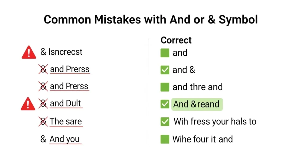 Common Mistakes with And or Symbol