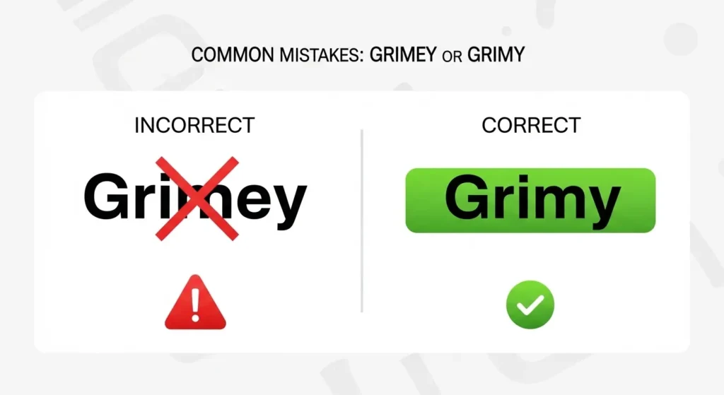 Common Mistakes with Grimey or Grimy