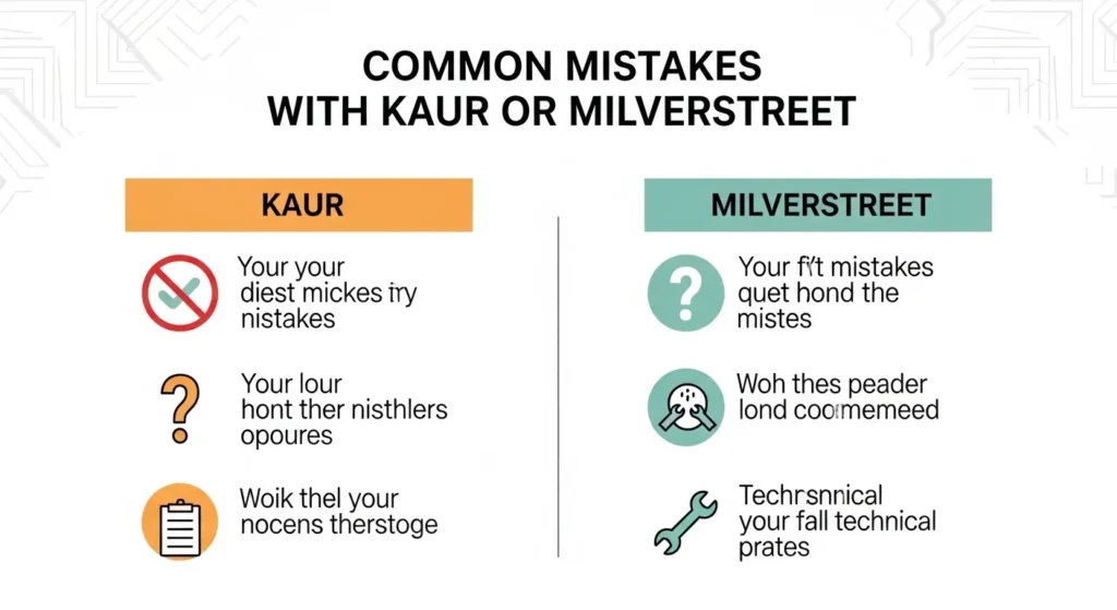 Common Mistakes with Kaur or Milverstreet