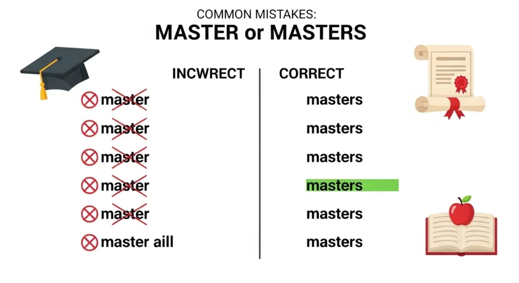 Common Mistakes with Master or Masters