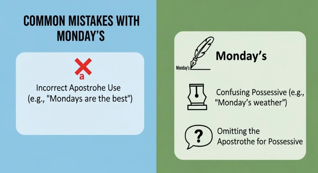 Common Mistakes with Mondays or Monday’s