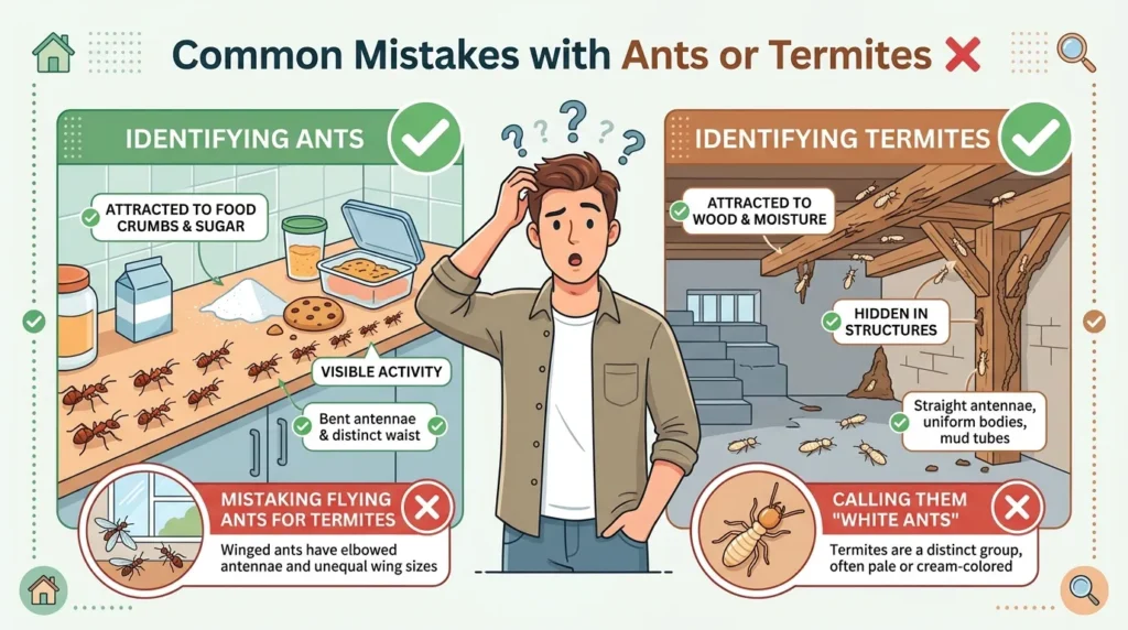 Common Mistakes with Ants or Termites ❌