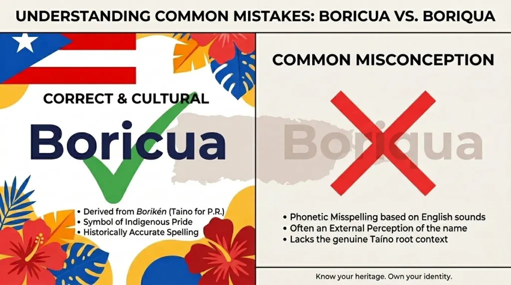 Common Mistakes with Boriqua or Boricua