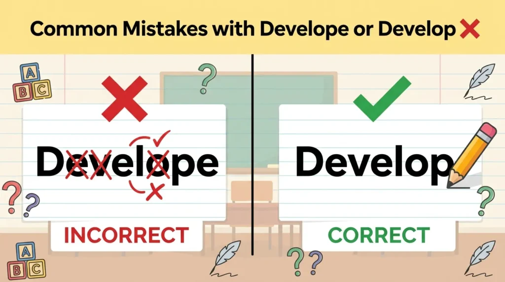 Common Mistakes with Develope or Develop