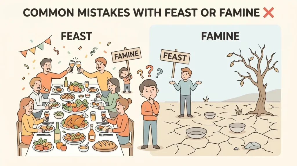Common Mistakes with Feast or Famine