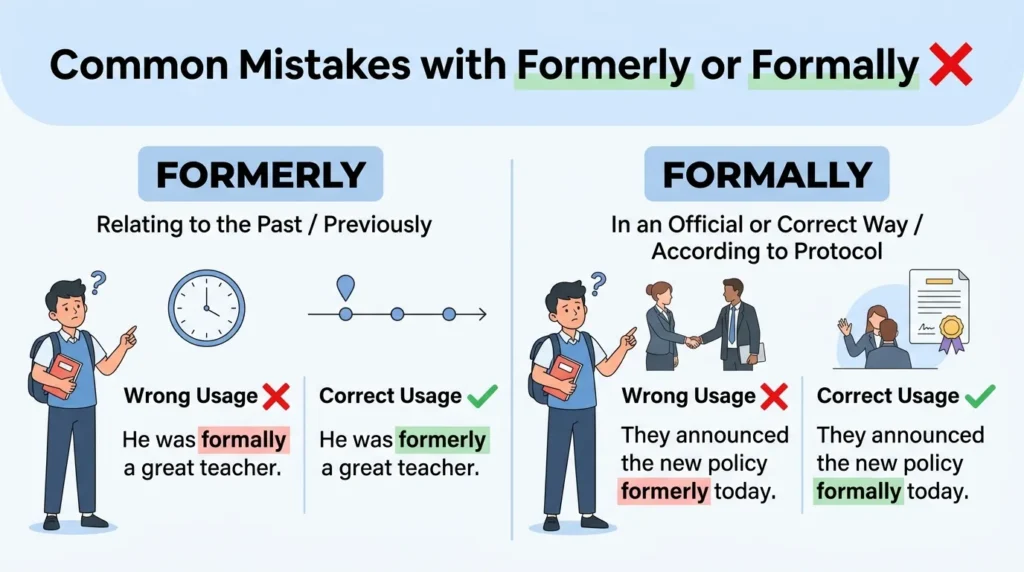 Common Mistakes with Formerly or Formally ❌