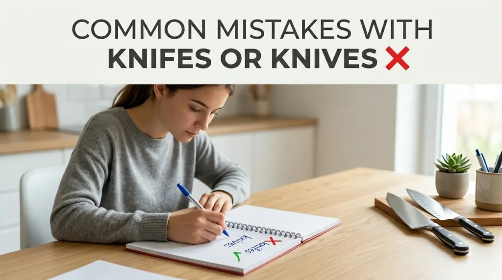Common Mistakes with Knifes or Knives ❌