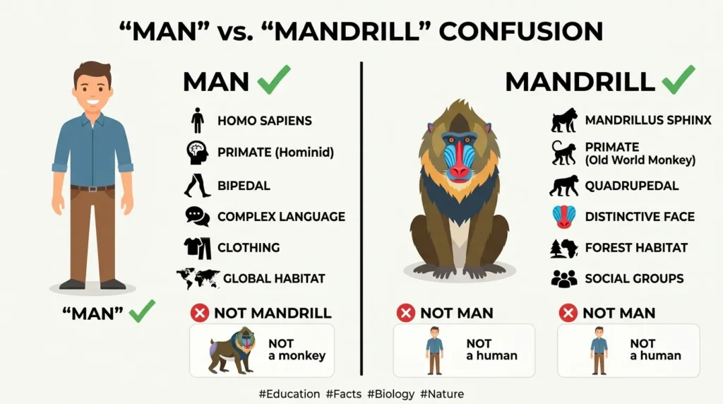 common mistakes with man or mandrill