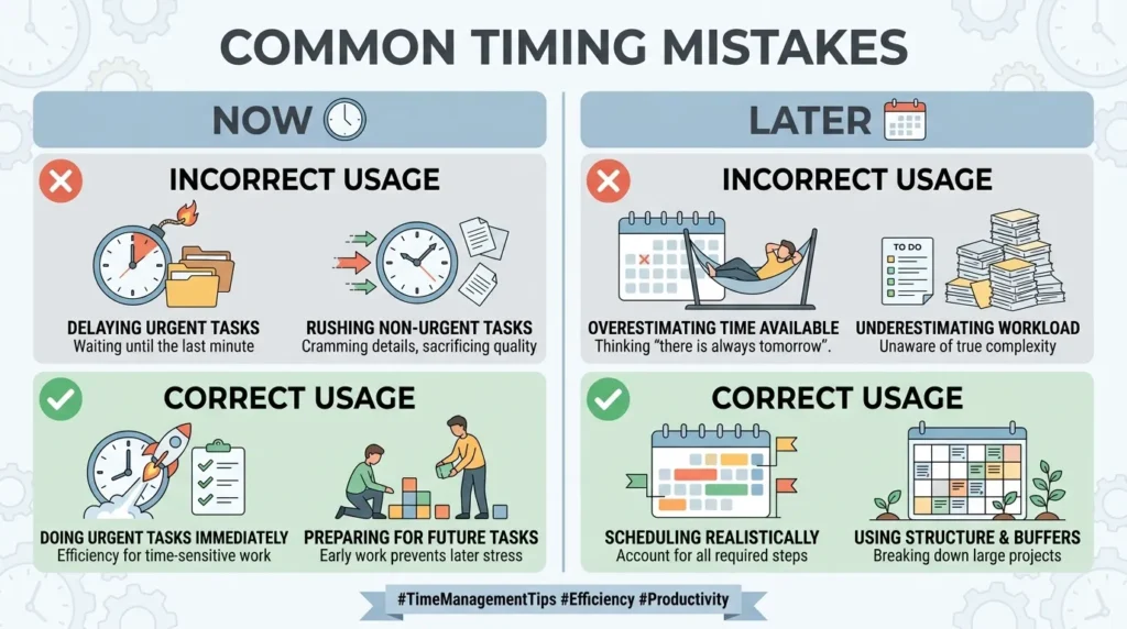 Common Mistakes with Now or Later