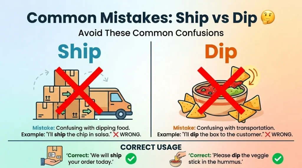 Common Mistakes with Ship or Dip