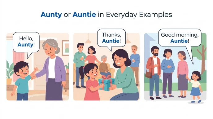 Aunty or Auntie in Everyday Examples