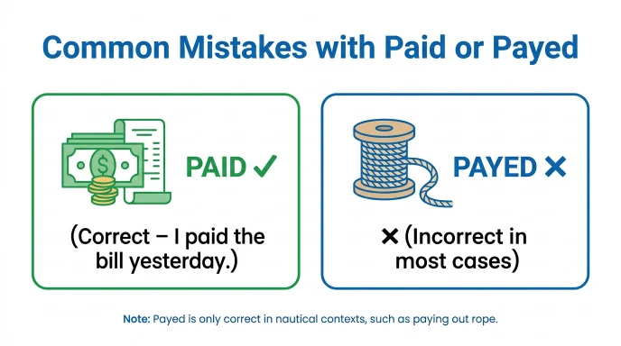 Common Mistakes with Paid or Payed