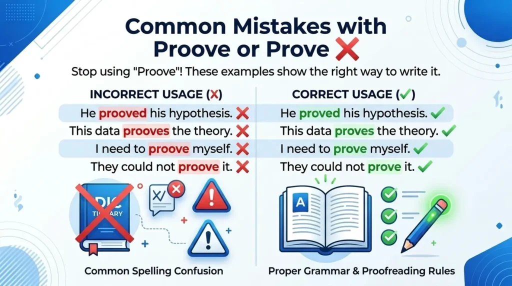 Common Mistakes with Proove or Prove