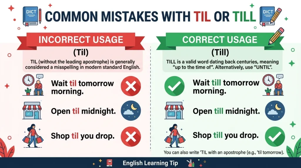 Common Mistakes with Til or Till