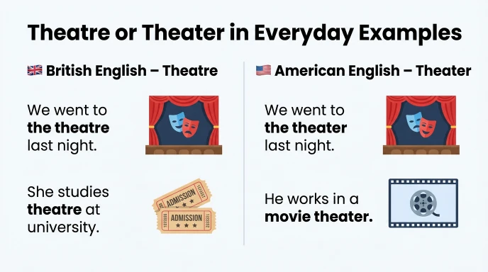 Theatre or Theater in Everyday Examples