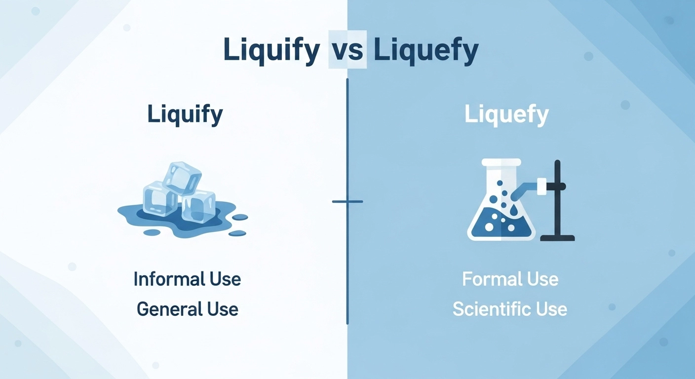 liquify or liquefy