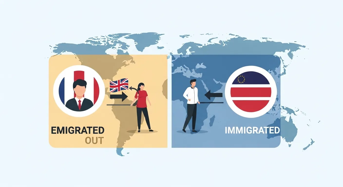 emigrated or immigrated