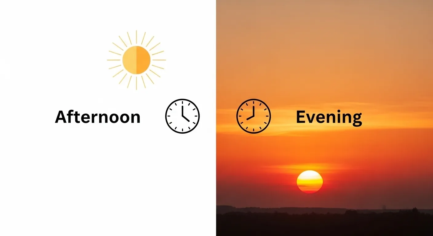 evening or afternoon