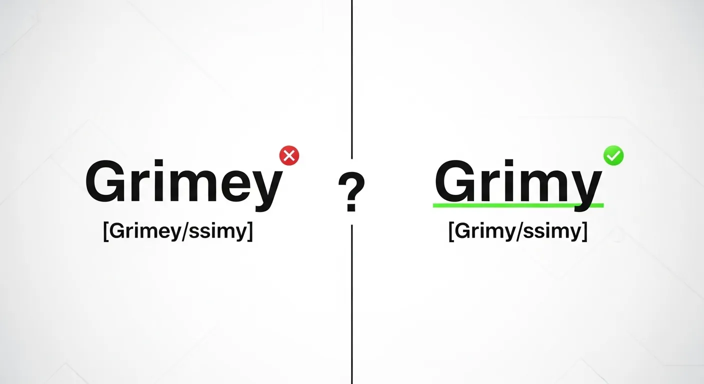grimey or grimy