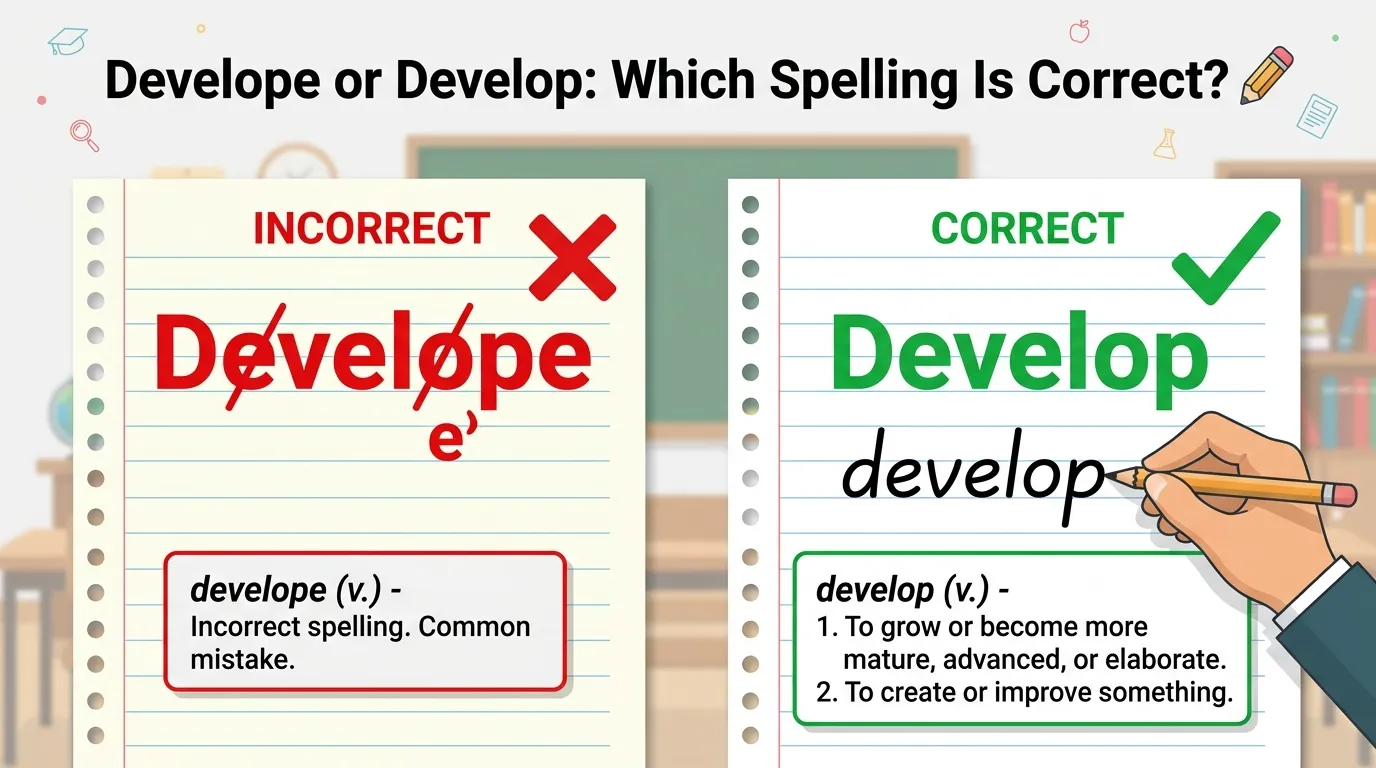 develope or develop