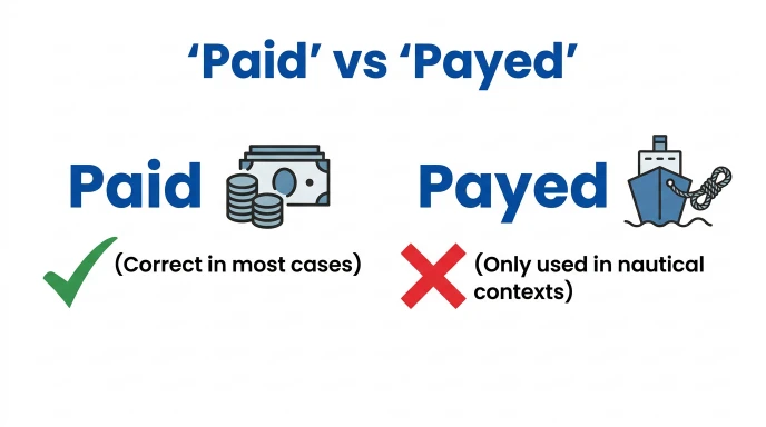 paid or payed