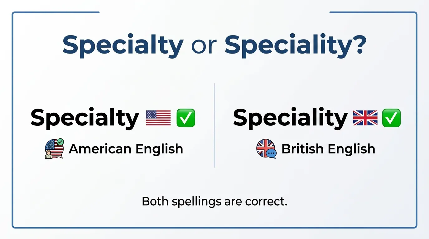 specialty or speciality